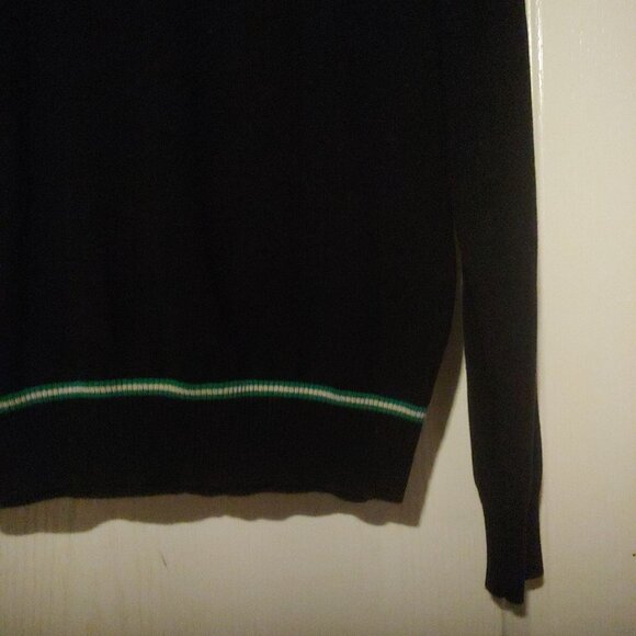 Harry Potter Slytherin Black L-Sleeve Patch Womens V-Neck Pullover M - Picture 6 of 8